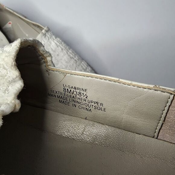 Lori Goldstein Off White Eyelet Floral Sabrine Slip-On Sneaker 8 - Picture 3 of 4